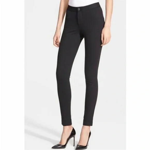 AYR Trousers The Ponte Knit Pants Skinny in Black